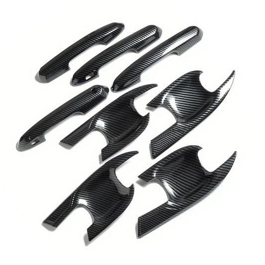 Carbon Fiber Look Door Handle Bowl Strip Covers Suitable for Toyota Kluger 2021–2025 - Frazy's Auto Parts