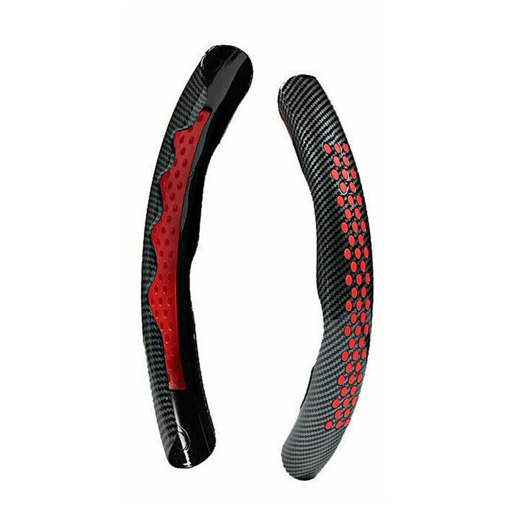 Carbon Fiber Steering Wheel Booster Cover Non Slip Universal Car Accessory - Frazy's Auto Parts