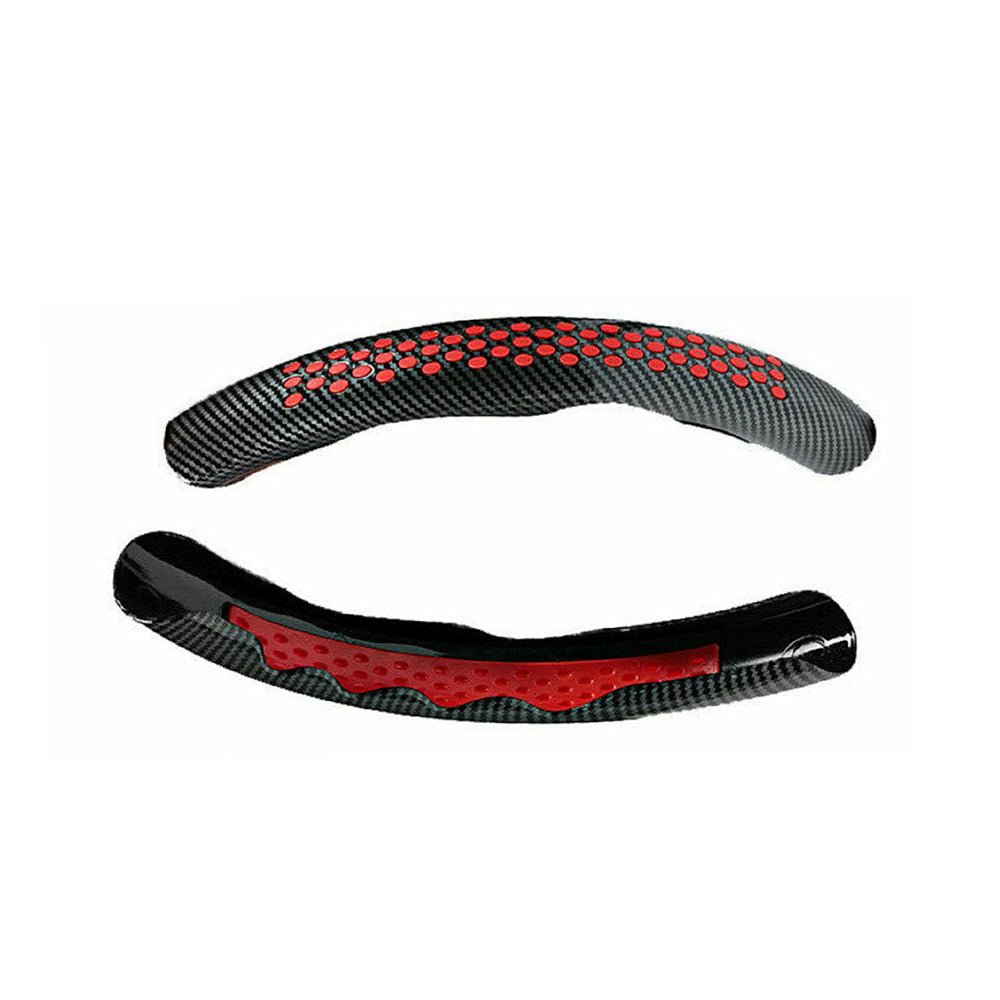 Carbon Fiber Steering Wheel Booster Cover Non Slip Universal Car Accessory - Frazy's Auto Parts