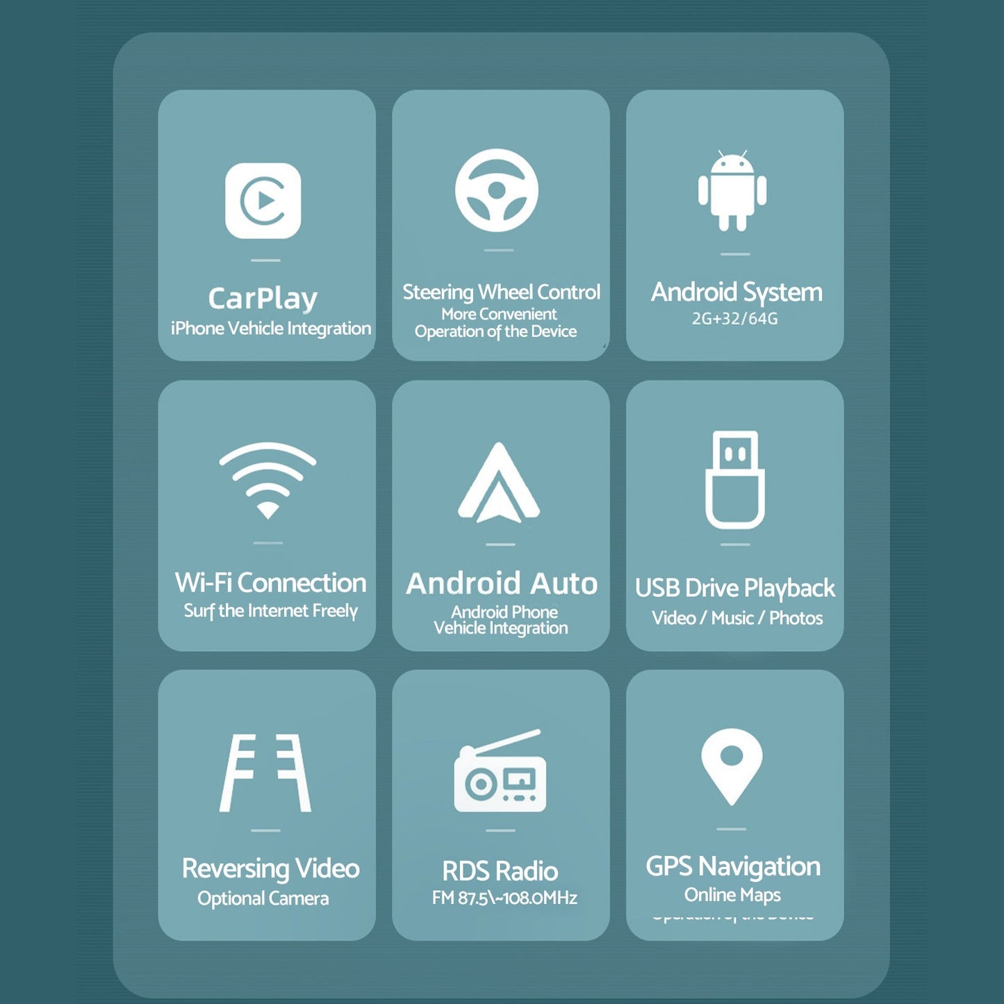 CarPlay Radio Head Unit Suitable For Toyota Hilux 15 - 22 Android 14 Apple 4+64G - Frazy's Auto Parts