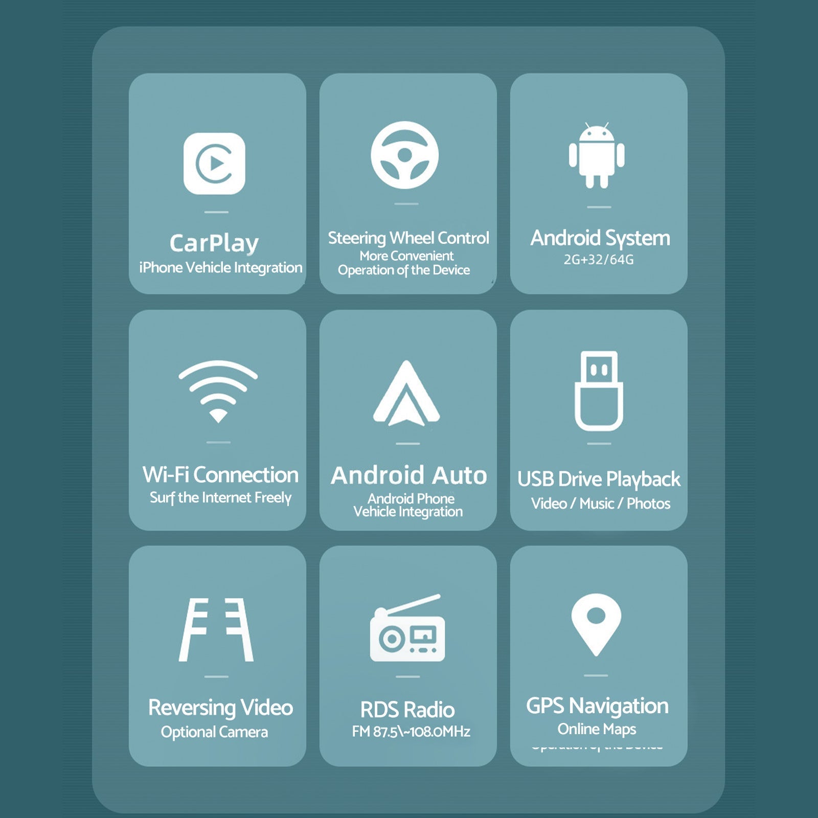 CarPlay Radio Head Unit Suitable For Toyota Hilux 15 - 22 Android 14 Apple 4+64G - Frazy's Auto Parts