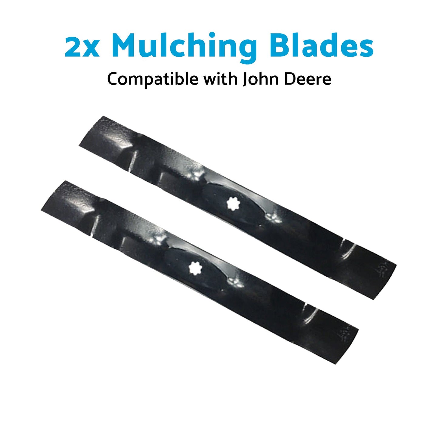 AM141033 GX22151 2x 42 inch  Mulching Blades Suitable for John Deere LA115 LA120 D100-1
