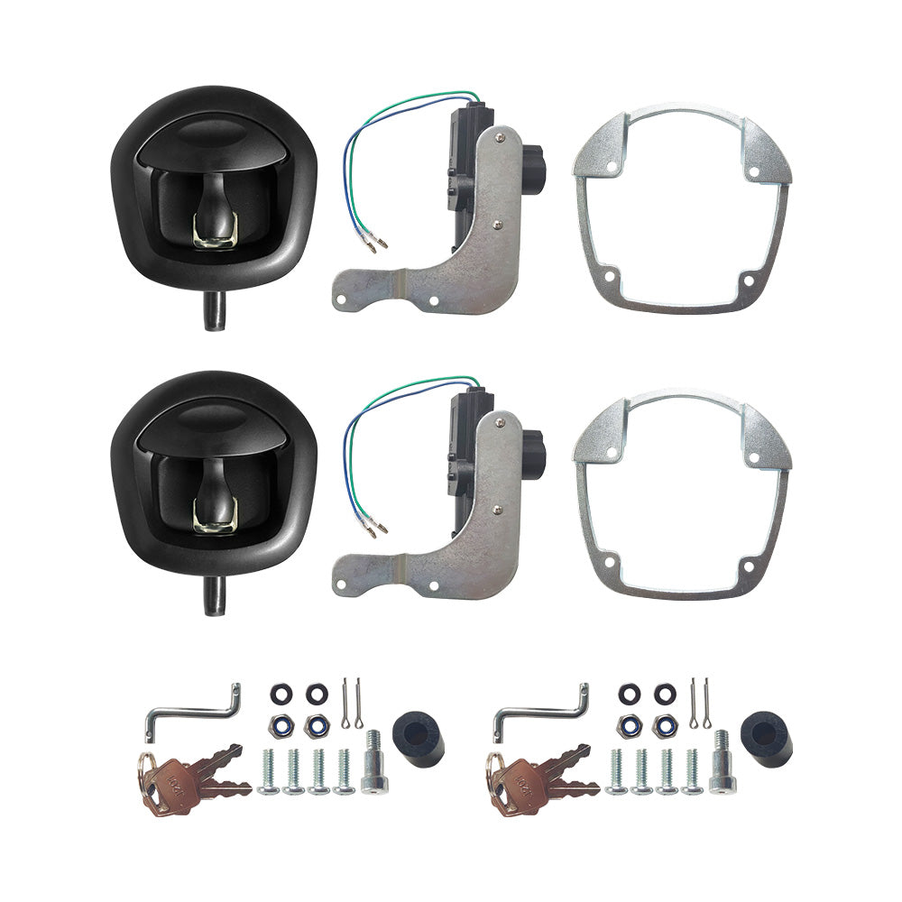 2x 12V Power Operated Black Whale Tail T-Handle Lock Suitable For Trailer Canopy-0
