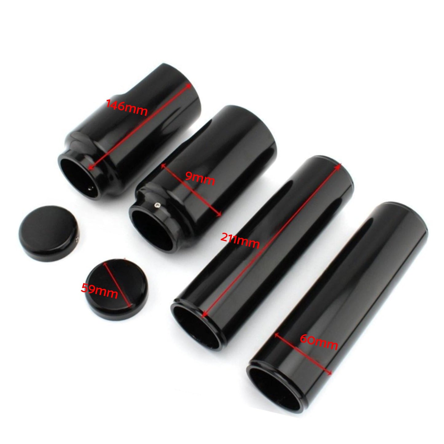 Black Front Fork Cover Suitable for Harley Davidson V-Rod Vrod NRS 2007-2011-1