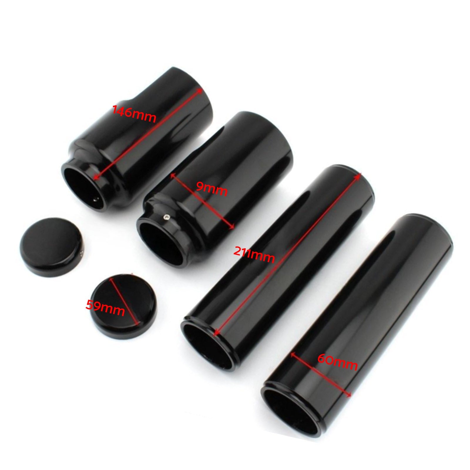 Black Front Fork Cover Suitable for Harley Davidson V-Rod Vrod NRS 2007-2011-1
