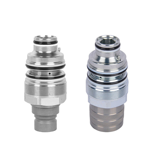 Hydraulic Flat Face Quick Coupler Male & Female Suitable For Bobcat 46mm 1 13/16 inch Thread-0
