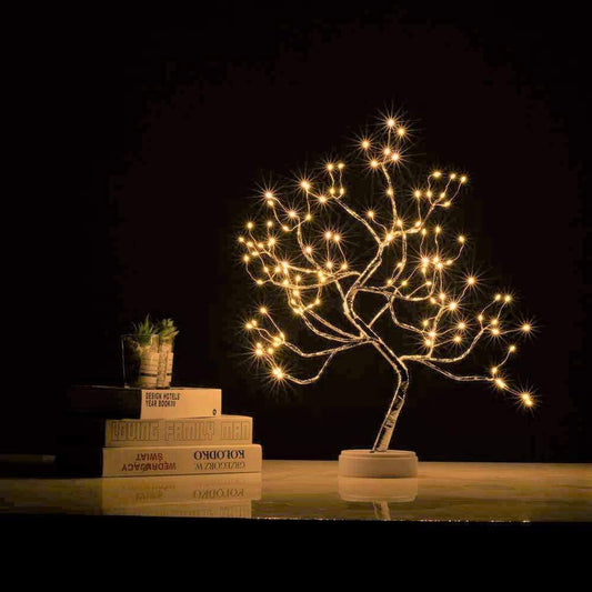 Battery Powered USB LED Fairy Tree Light Copper Wire Home Party Decoration Lamp-0