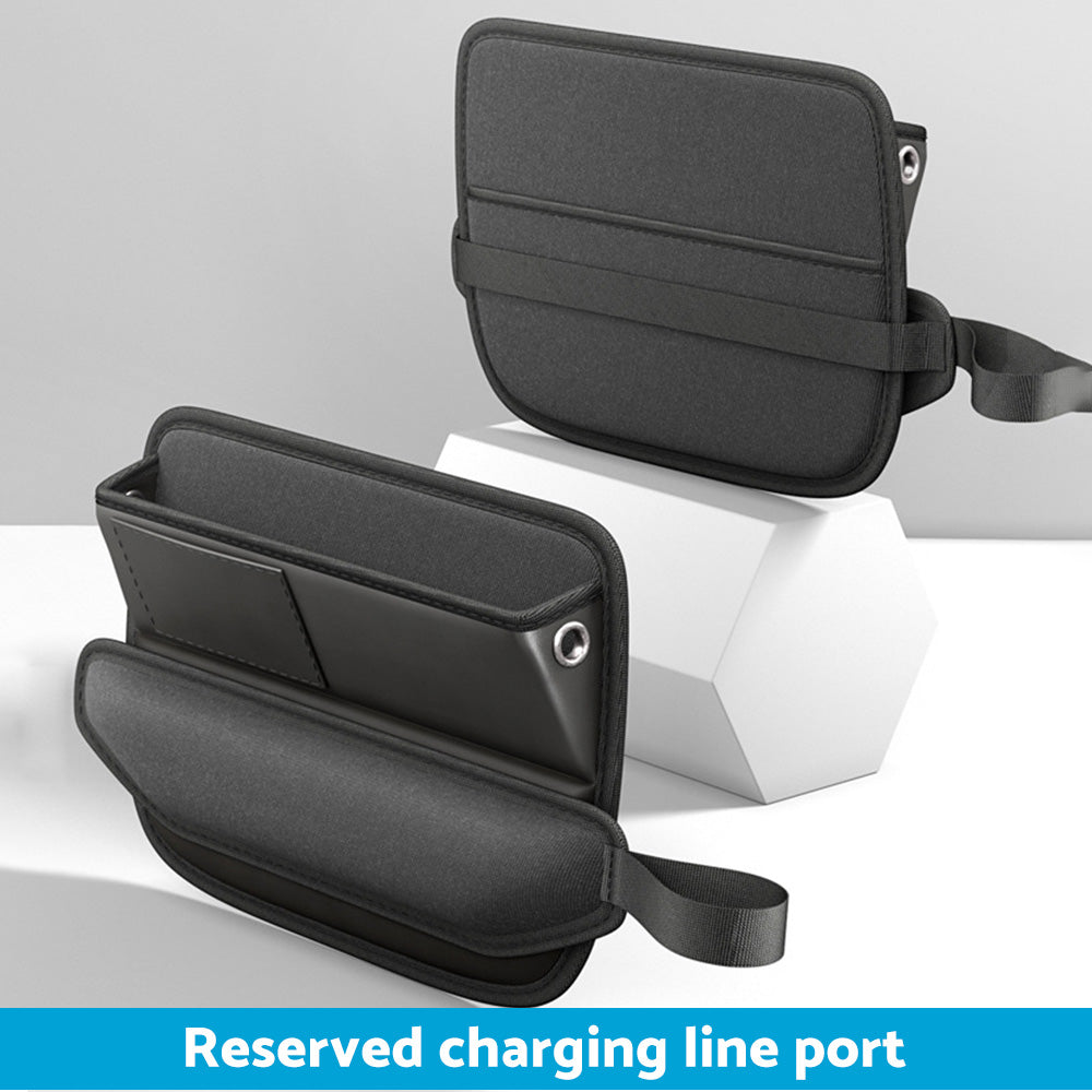 Car Seat Gap Storage Bag Organizer PU Leather With Exclusive Charging Cable Hole-0