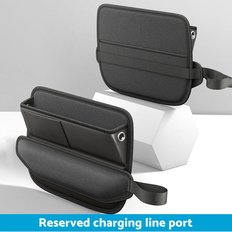 Car Seat Gap Storage Bag Organizer PU Leather With Exclusive Charging Cable Hole-0