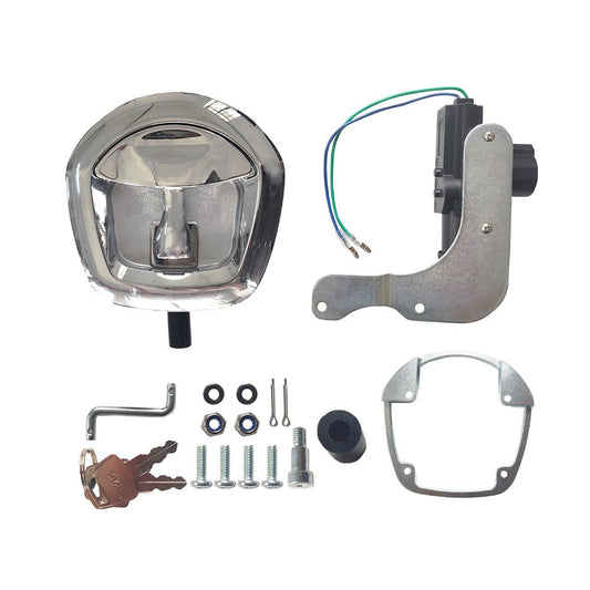 Chrome Power Operated Whale Tail T Handle 12V Folding Lock Suitable For Trailer Canopy - Frazy's Auto Parts