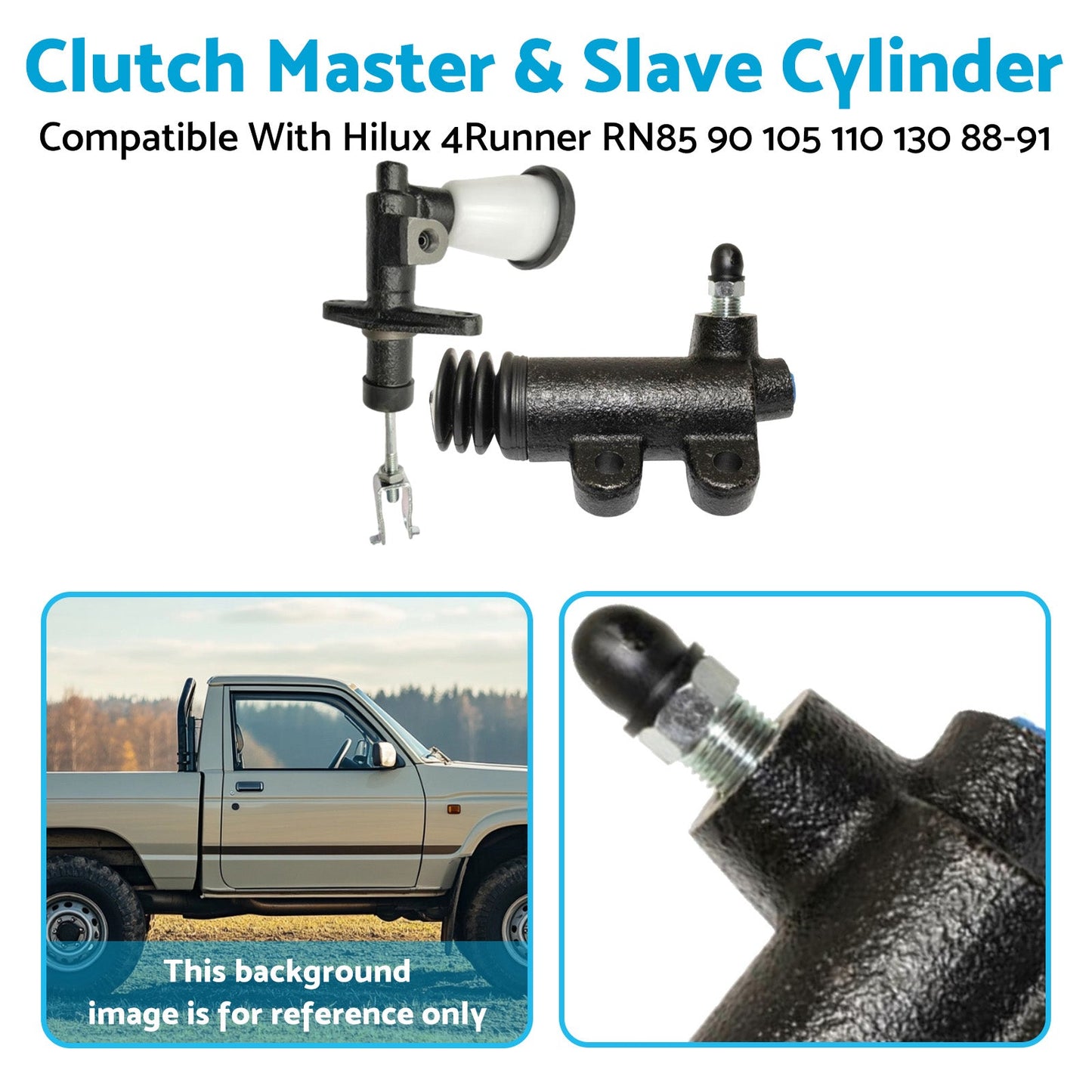 Clutch Master Slave Cylinder Kit Suitable For Toyota 4Runner RN130 2.4L 1988 - 91 - Frazy's Auto Parts