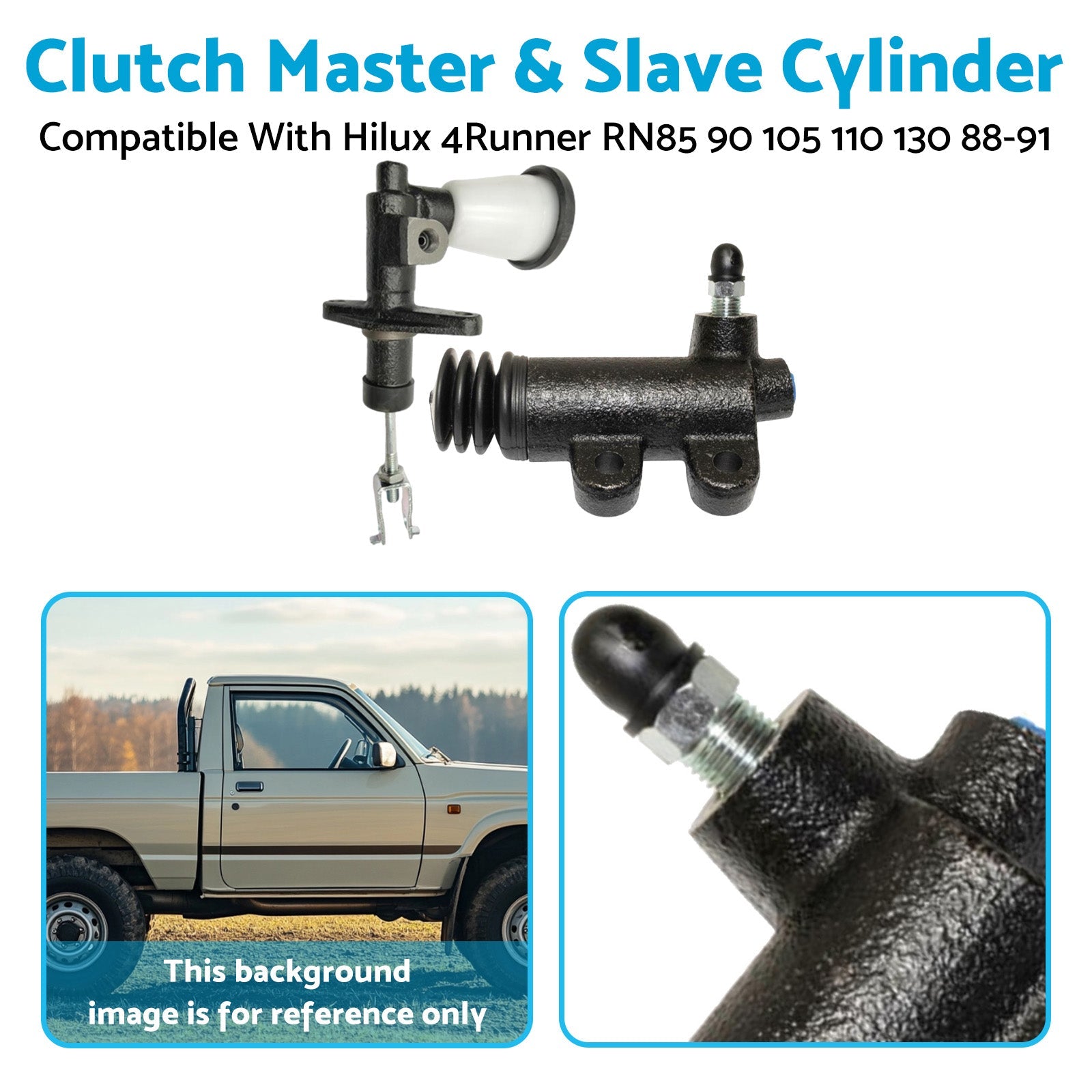 Clutch Master Slave Cylinder Kit Suitable For Toyota 4Runner RN130 2.4L 1988 - 91 - Frazy's Auto Parts