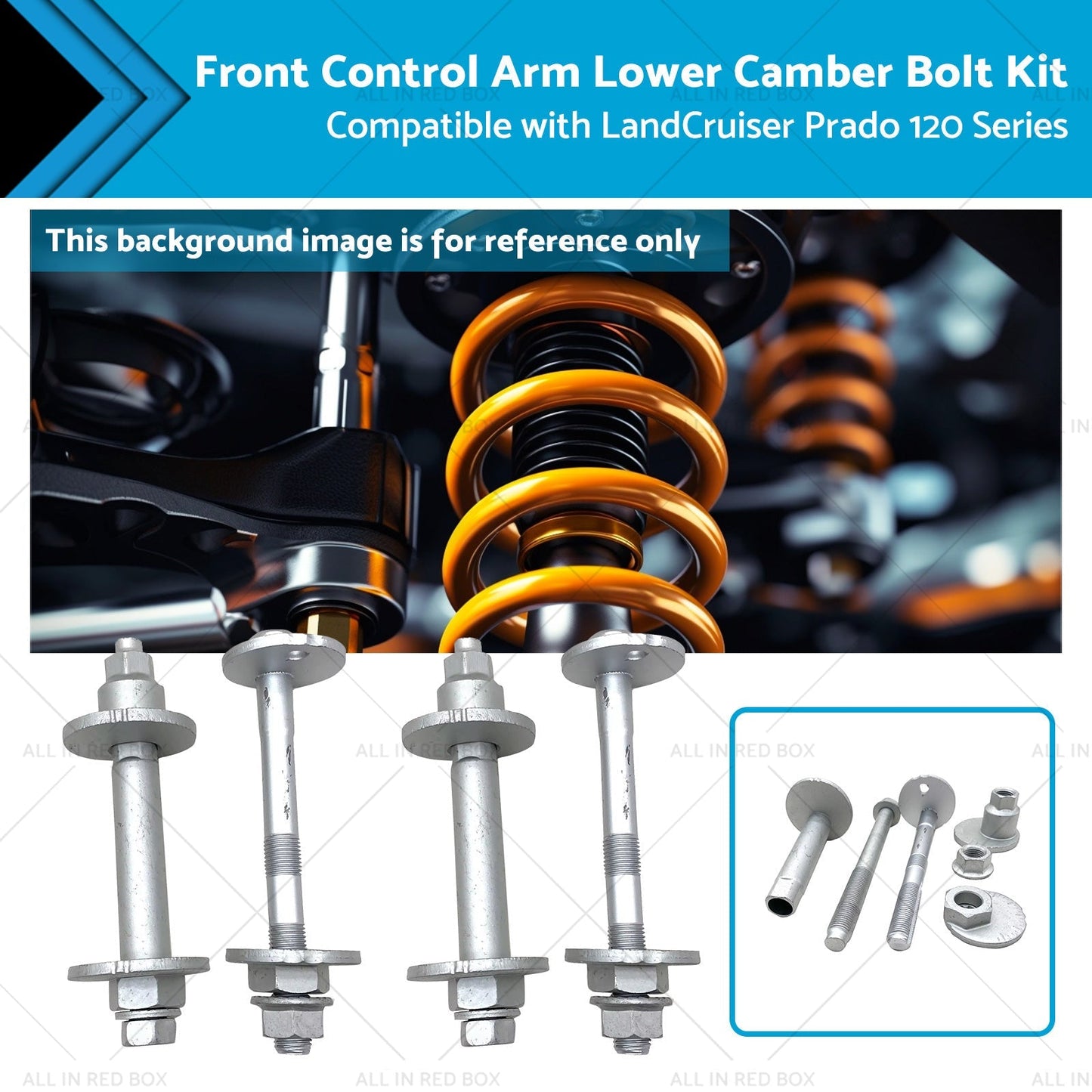 Control Arm Lower Camber Bolt Kit Front Suitablefor LandCruiser Prado 120 Series - Frazy's Auto Parts