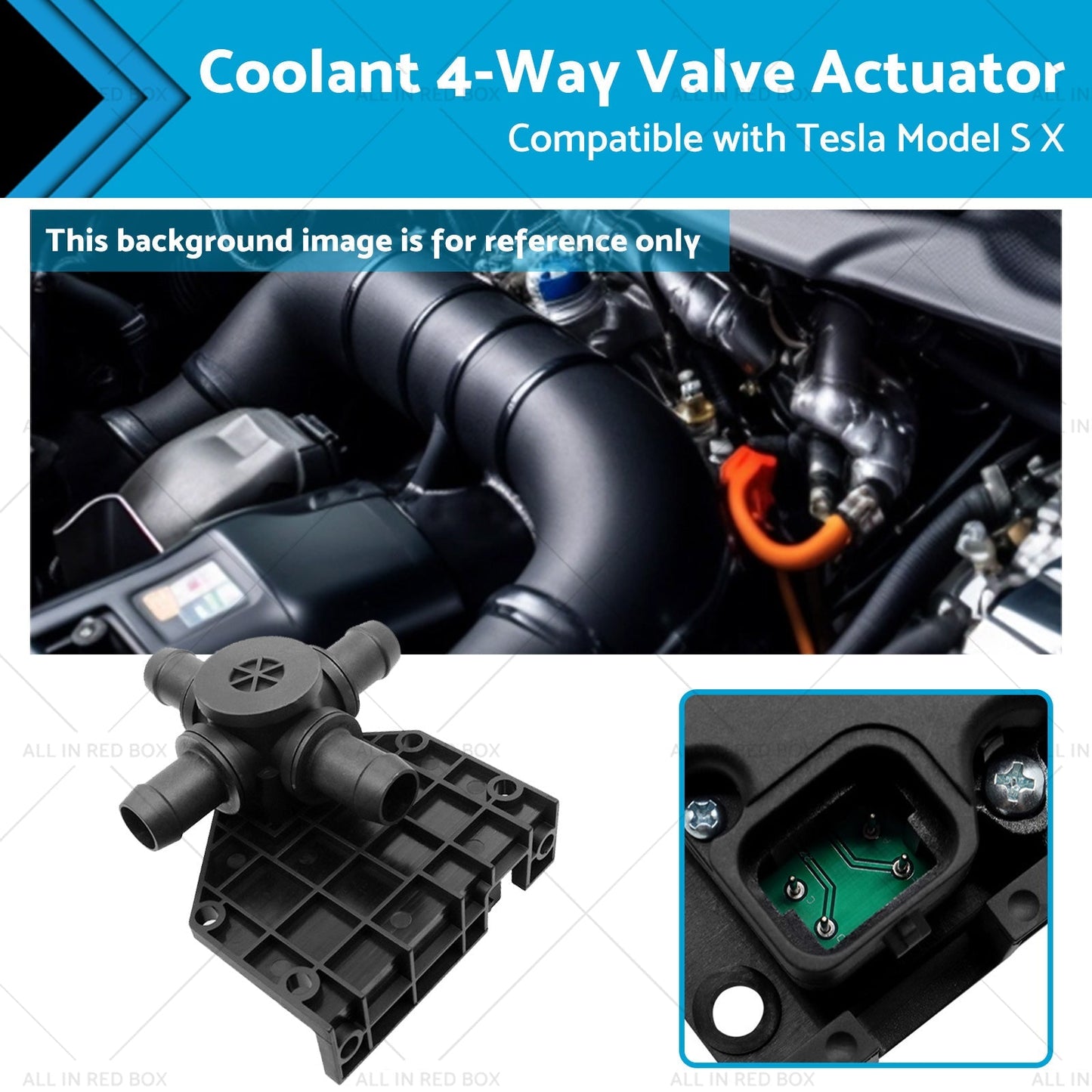 Coolant 4 - Way Valve Actuator Suitable for 2012 - 2017 Tesla Model S X 6007370 - 00 - B - Frazy's Auto Parts