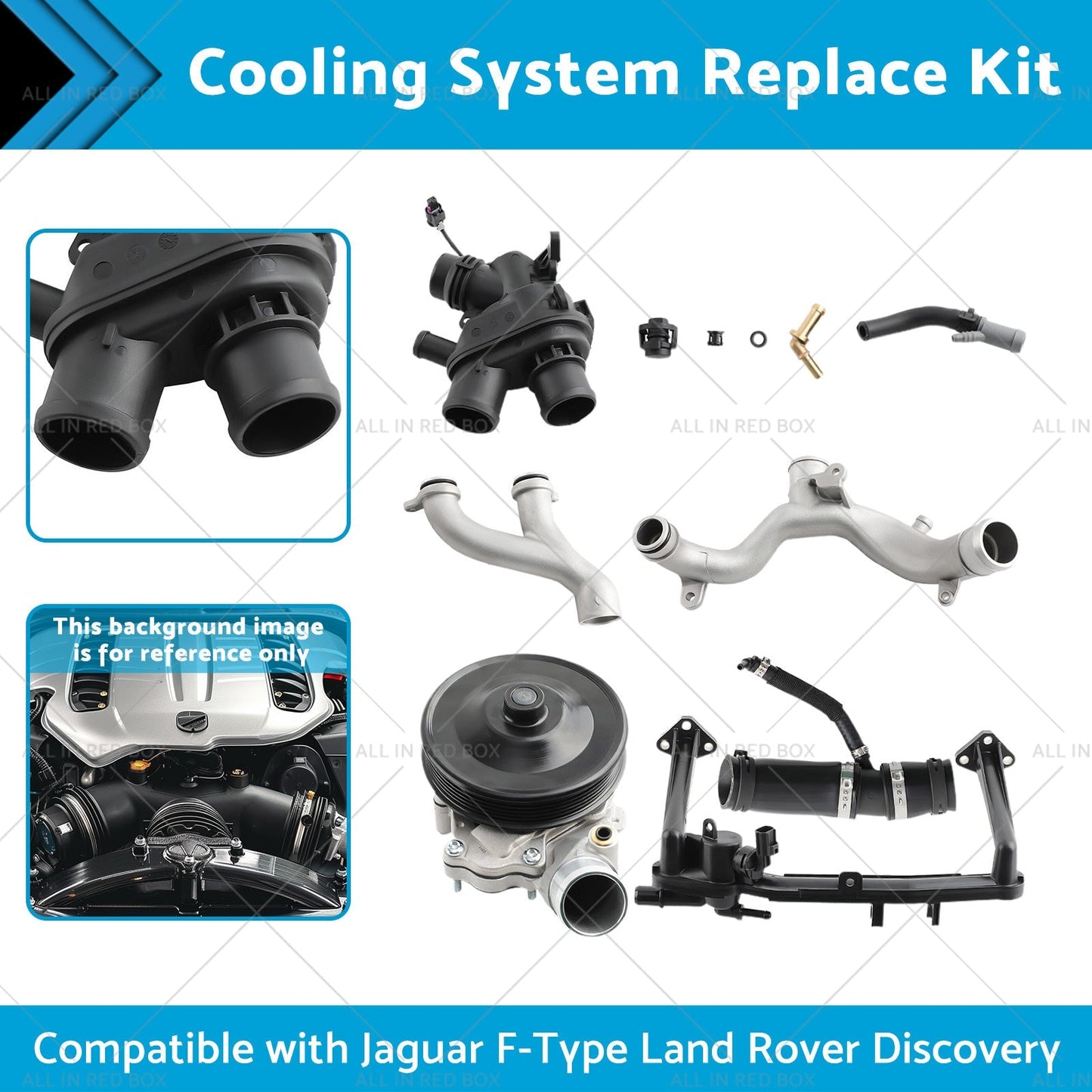 Cooling System Replace Kit Suitable for Jaguar F - Type Land Rover Discovery - Frazy's Auto Parts