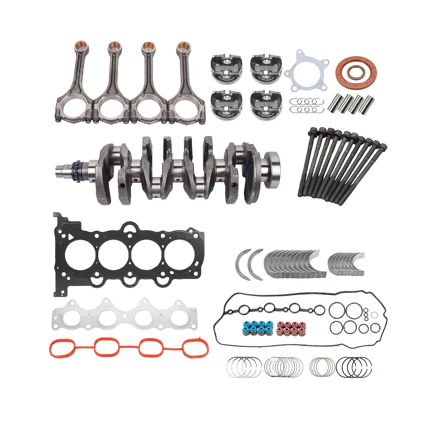 Crankshaft & Connecting Rods & Bearings Suitable For Hyundai Kia G4FJ 1.6T - Frazy's Auto Parts