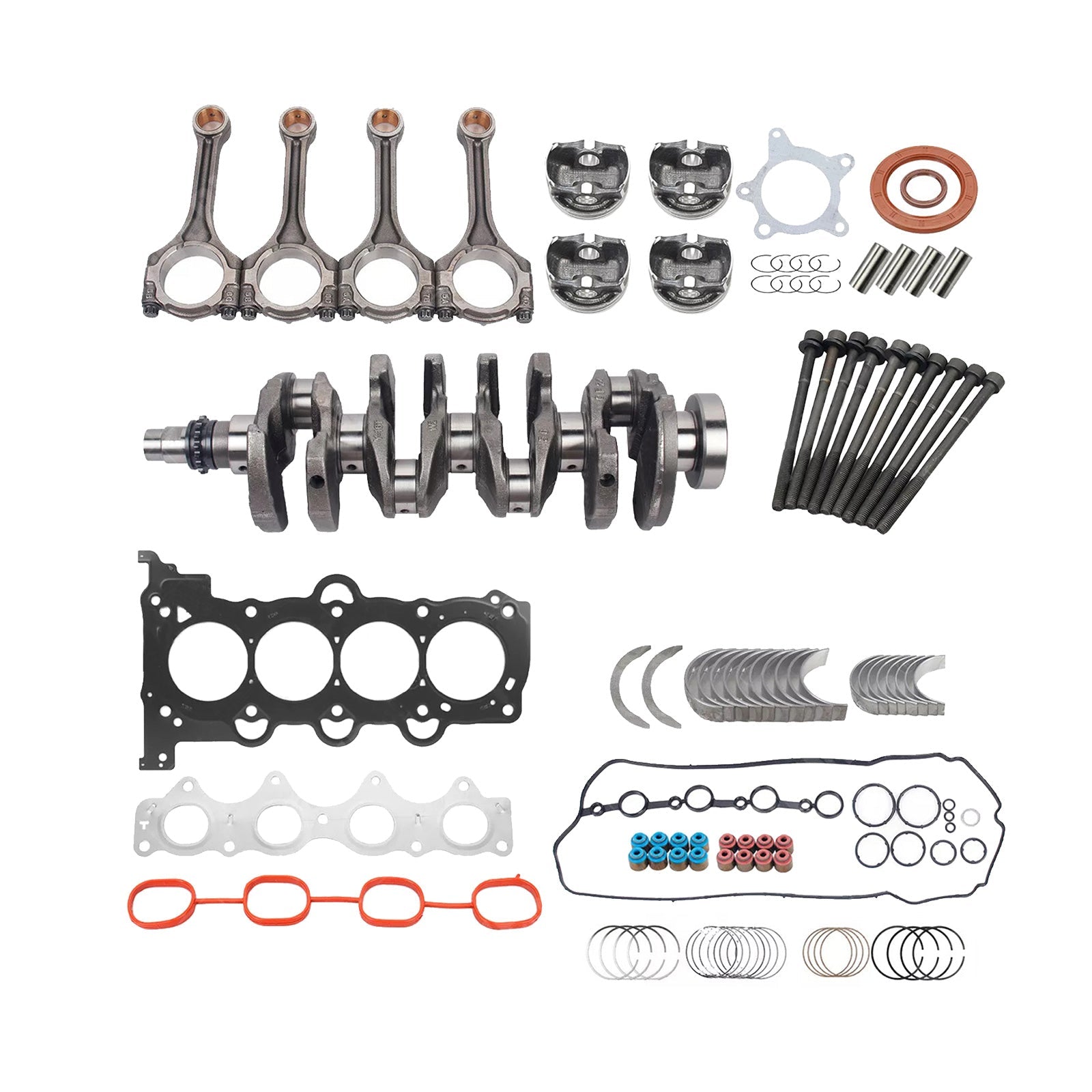 Crankshaft & Connecting Rods & Bearings Suitable For Hyundai Kia G4FJ 1.6T - Frazy's Auto Parts