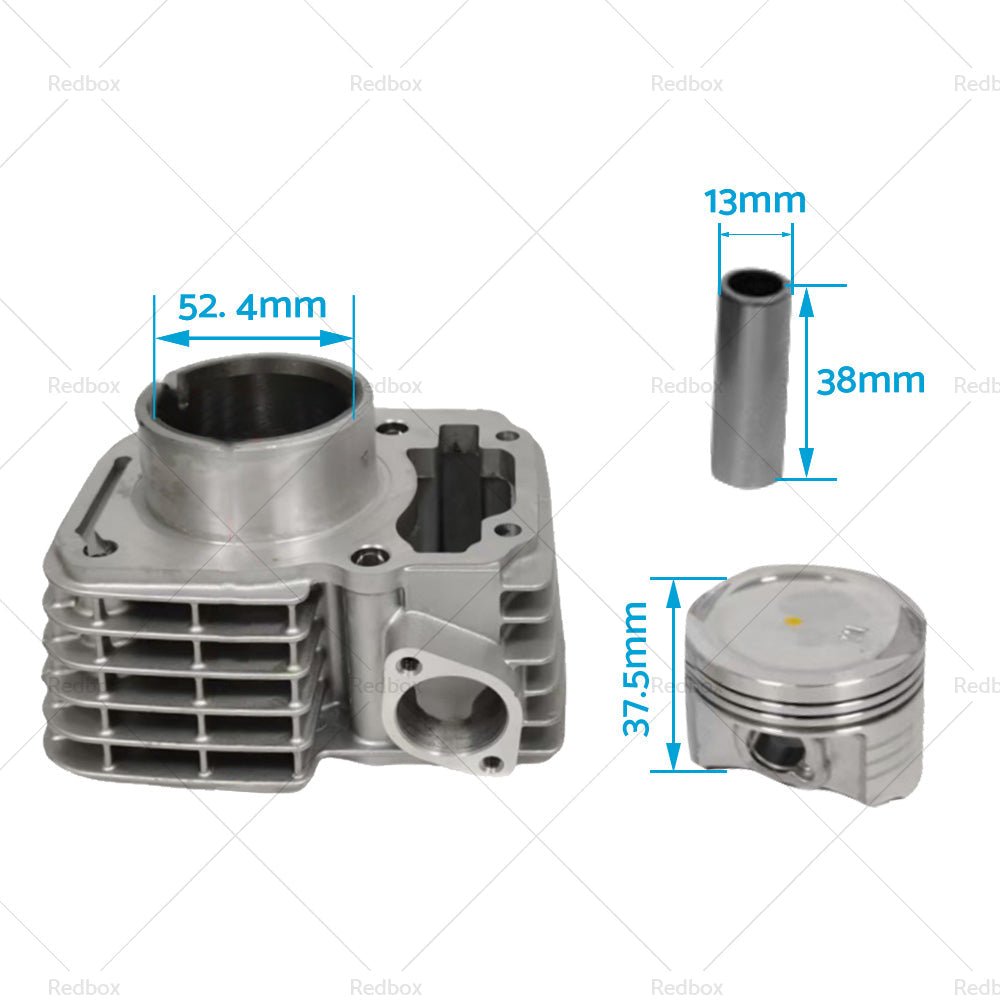 Cylinder Piston Kit Suitable For Honda CB125E XR125L 52.4mm Gasket 125cc - Frazy's Auto Parts