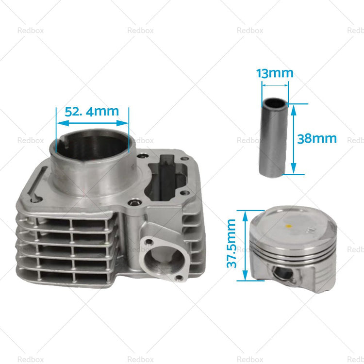 Cylinder Piston Kit Suitable For Honda CB125E XR125L 52.4mm Gasket 125cc - Frazy's Auto Parts