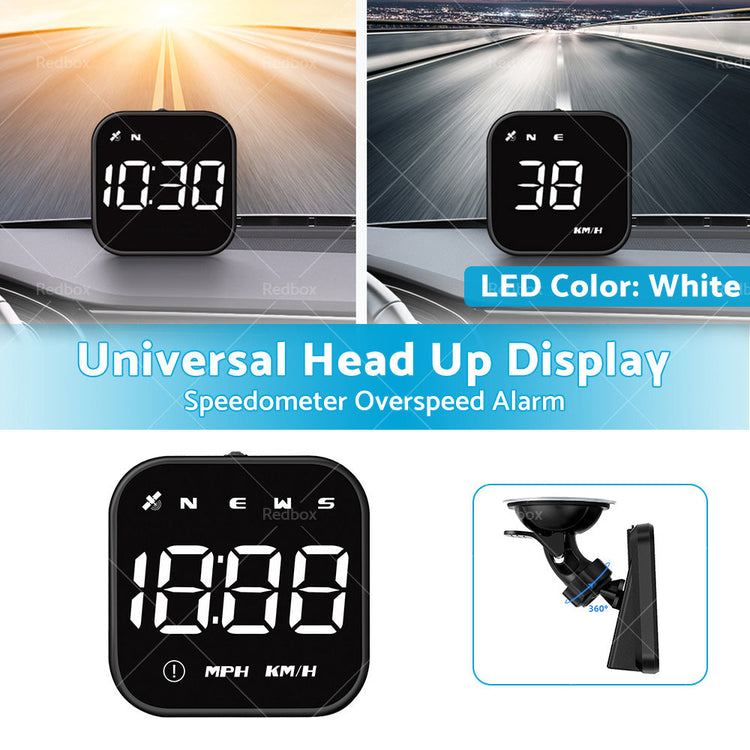 HUD Head Up Display Car LED Digital GPS Speedometer Universal Overspeed Alarm-2