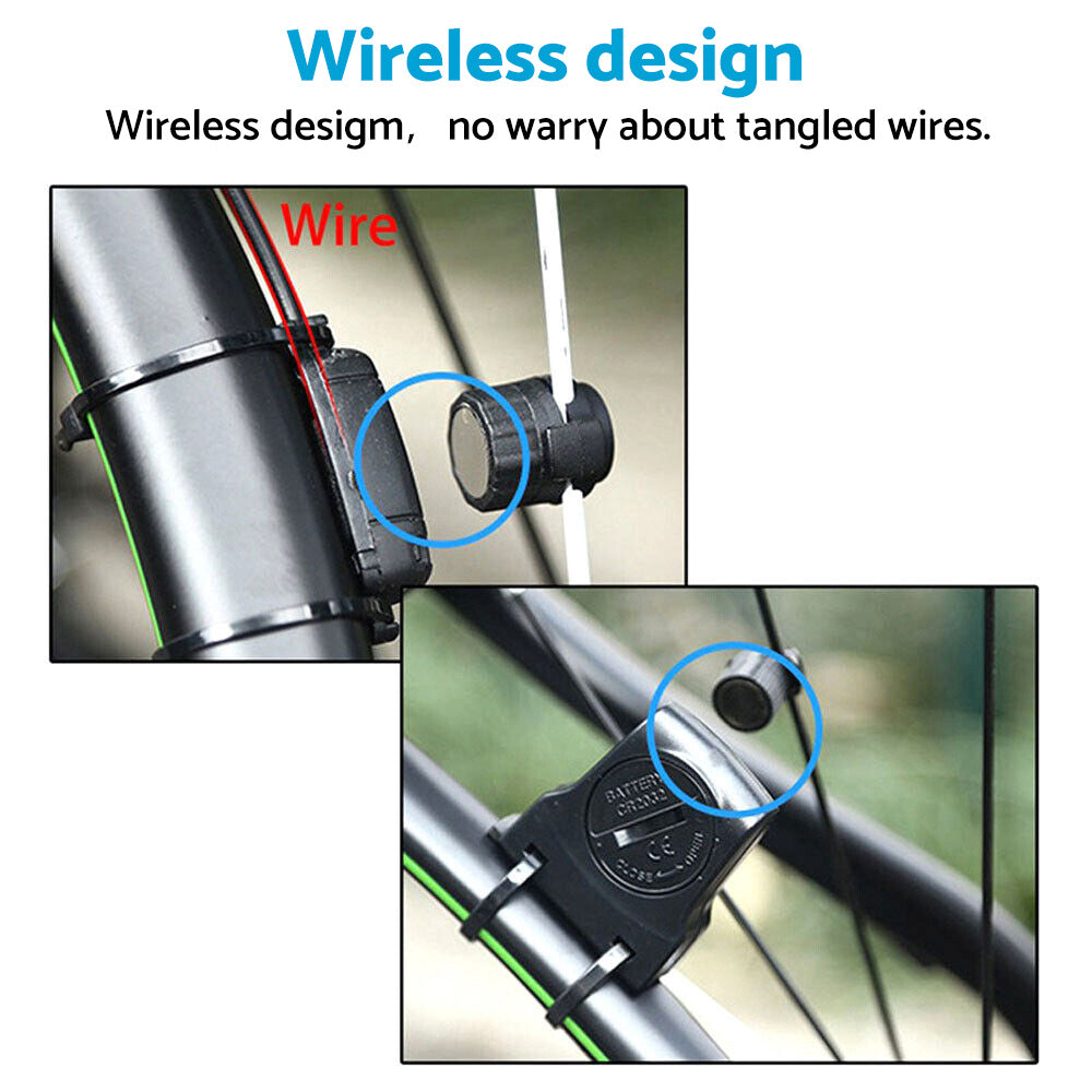 Wireless LCD Cycling Speedometer Odometer Computer Suitable For Bicycle Waterproof-3