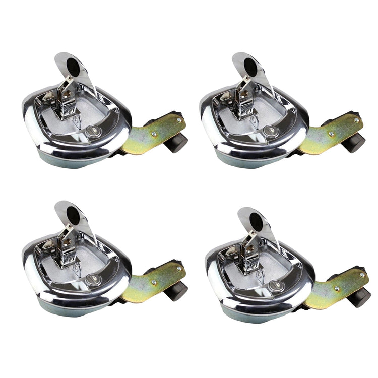 4x Chrome Power Operated Recessed Folding Whale Tail T-Lock Handle Suitable For Toolbox-1