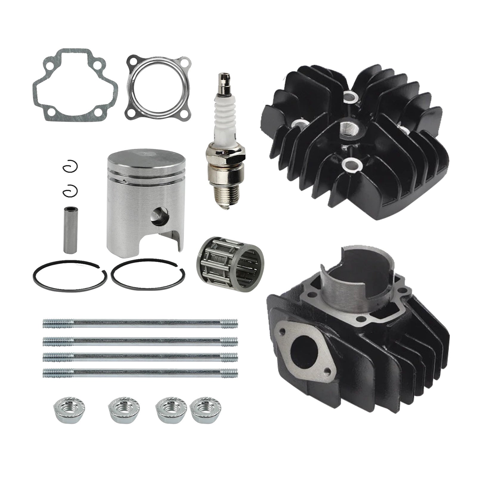Big Bore Cylinder Piston & Gasket Kit Suitable For Yamaha PW50, QT50 60cc 1981-2009-0