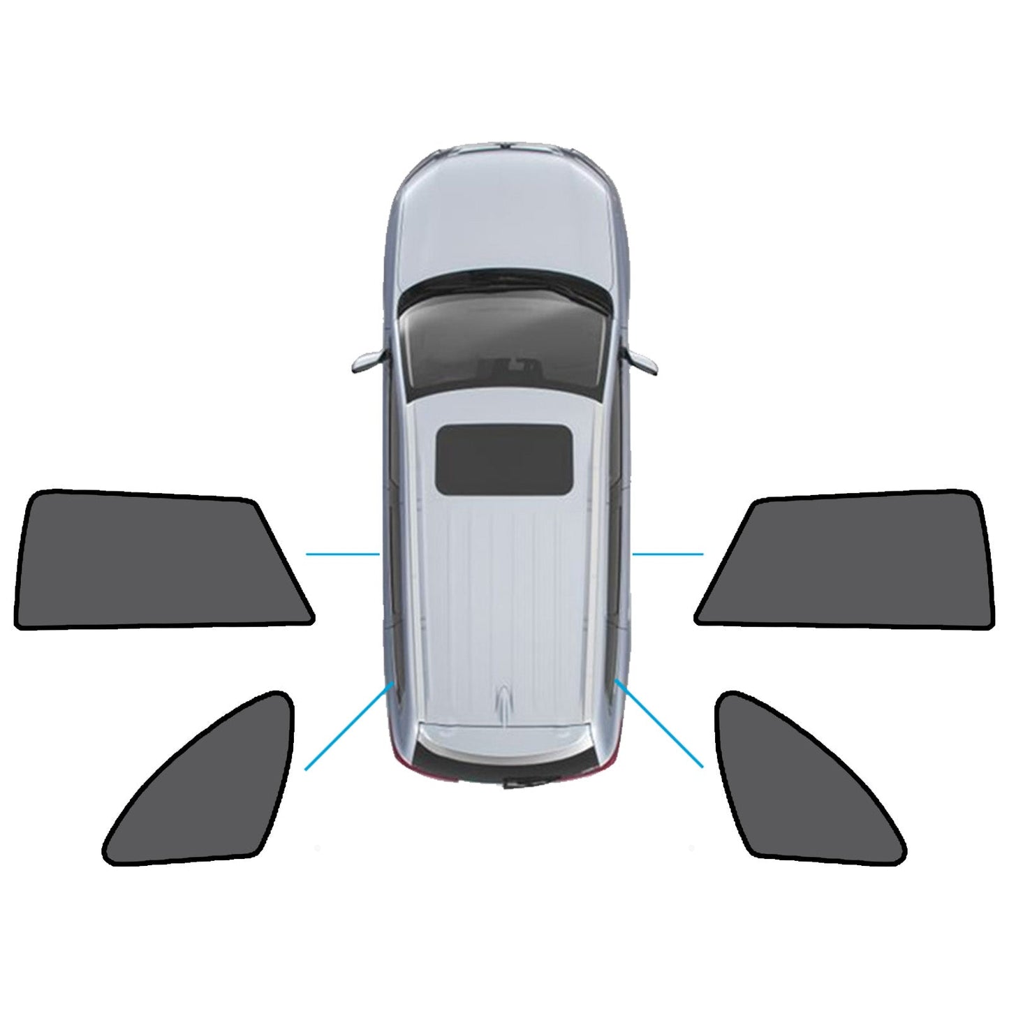 Magnetic Mesh Sun Blind Car Window Shade Suitable For Subaru Outback 2015-2020 Front & Rear-3