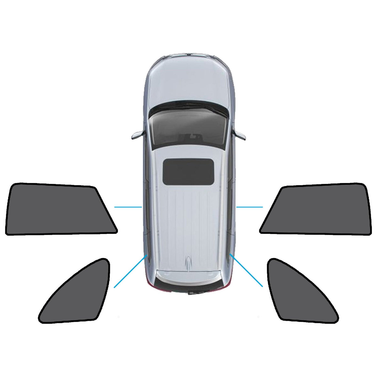 Magnetic Mesh Sun Blind Car Window Shade Suitable For Subaru Outback 2015-2020 Front & Rear-3