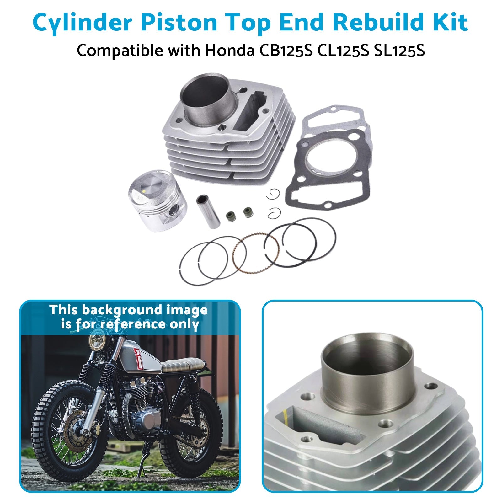 CL125S SL125S Cylinder Piston Top End Rebuild Kit Suitablefor Honda CB125S 71-85-1