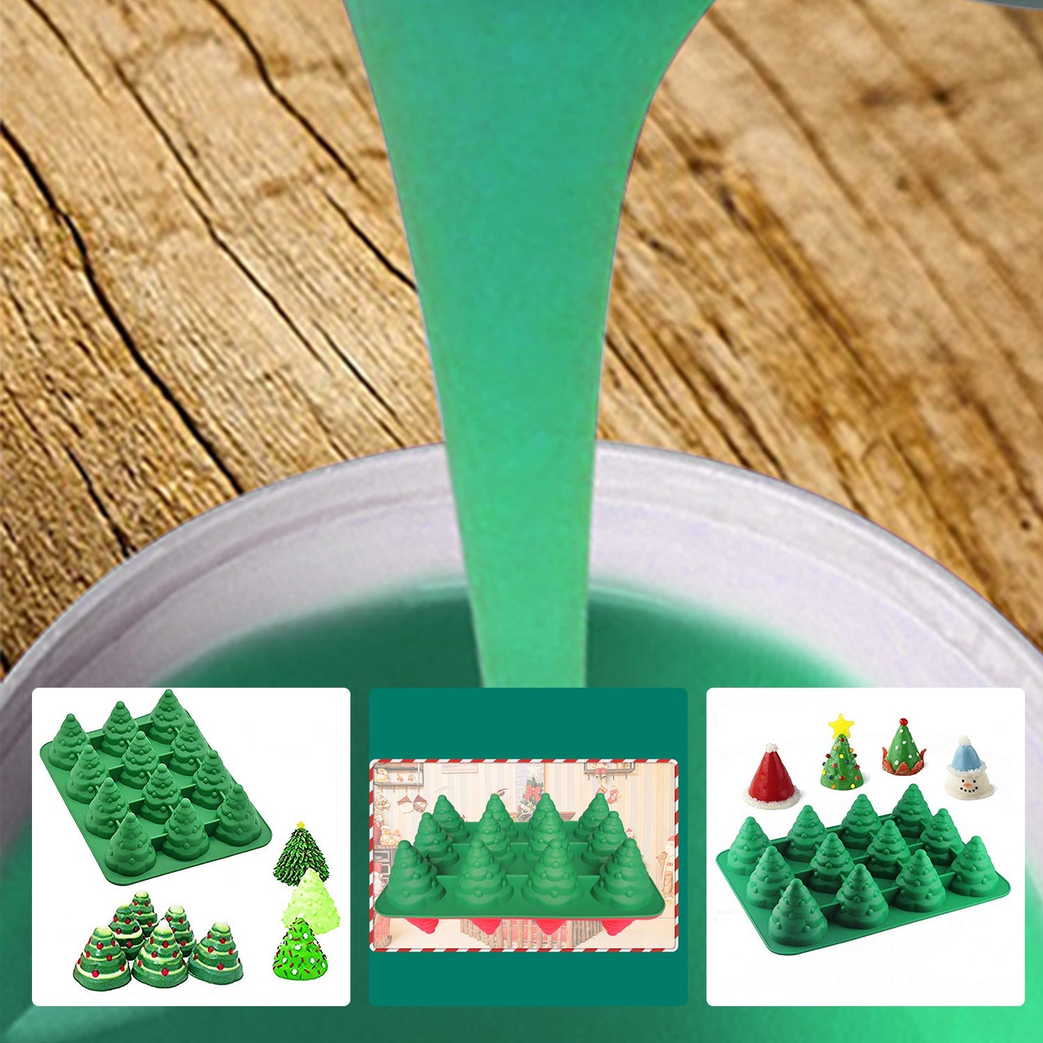 SH25 Liquid Silicone Rubber Mould Making Kit 100:3 Part Mix Suitable For Casting 1Kg 2Kg 5Kg 10Kg Green-2
