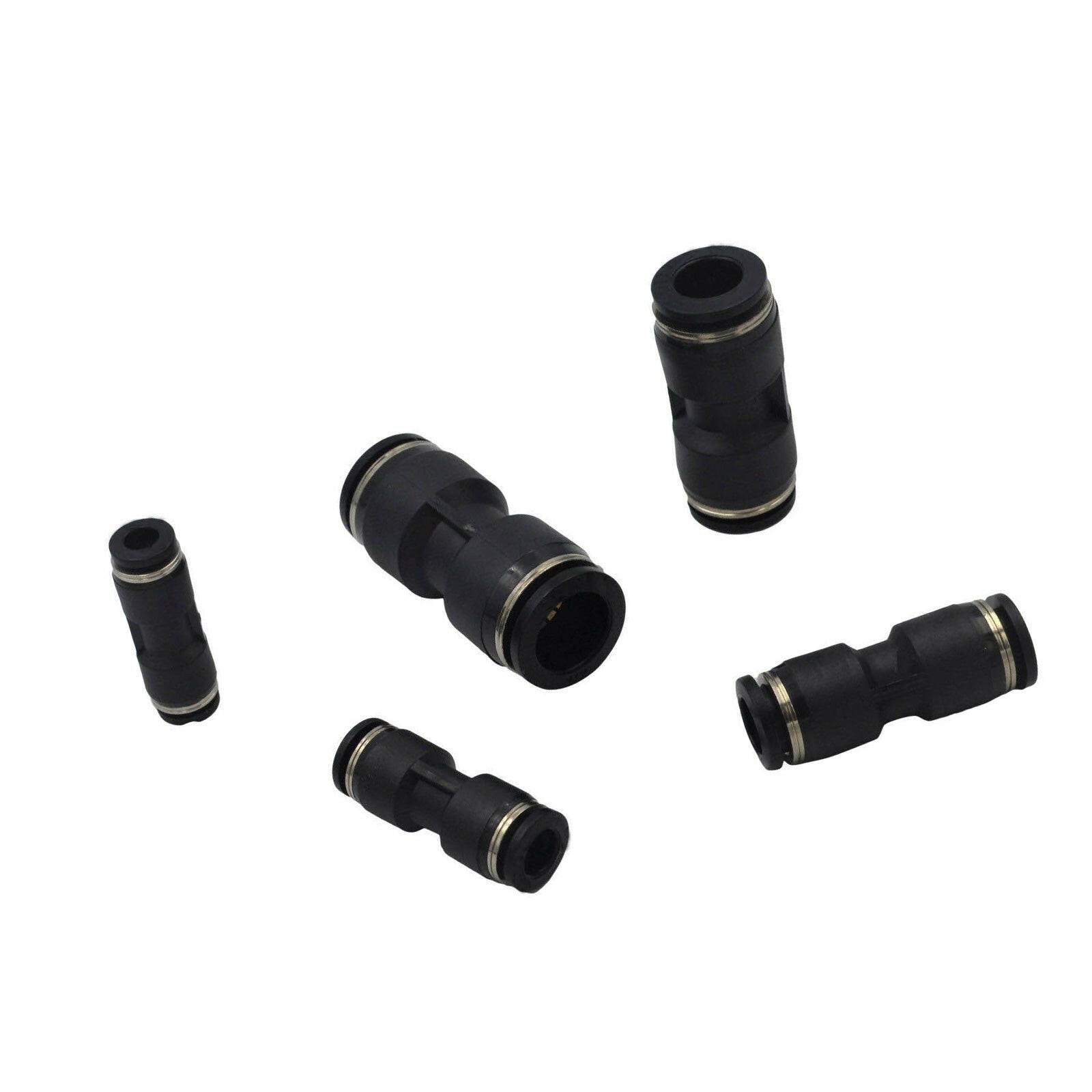 Pneumatic Push In Air Line Hose Quick Connect Kit 50x Suitable For Imperial Nylon Tubing-1
