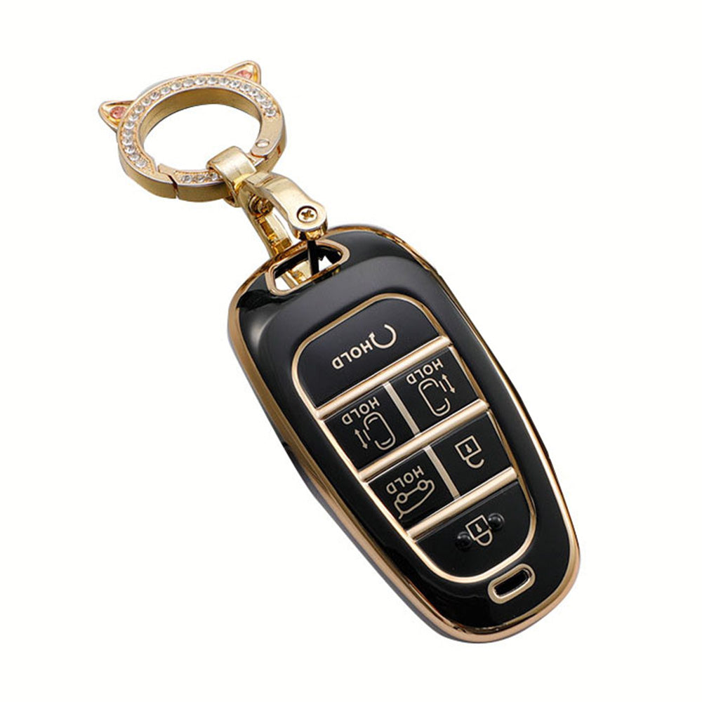 6-Button TPU Car Remote Key Fob Cover Suitable For Hyundai Sonata / Tucson / Santa Fe-0