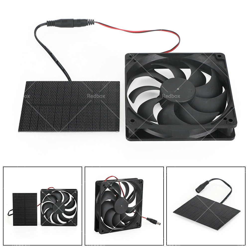 3W Solar Panel Powered Fan Mini Ventilator For Greenhouse Pet or Dog Chicken House-1