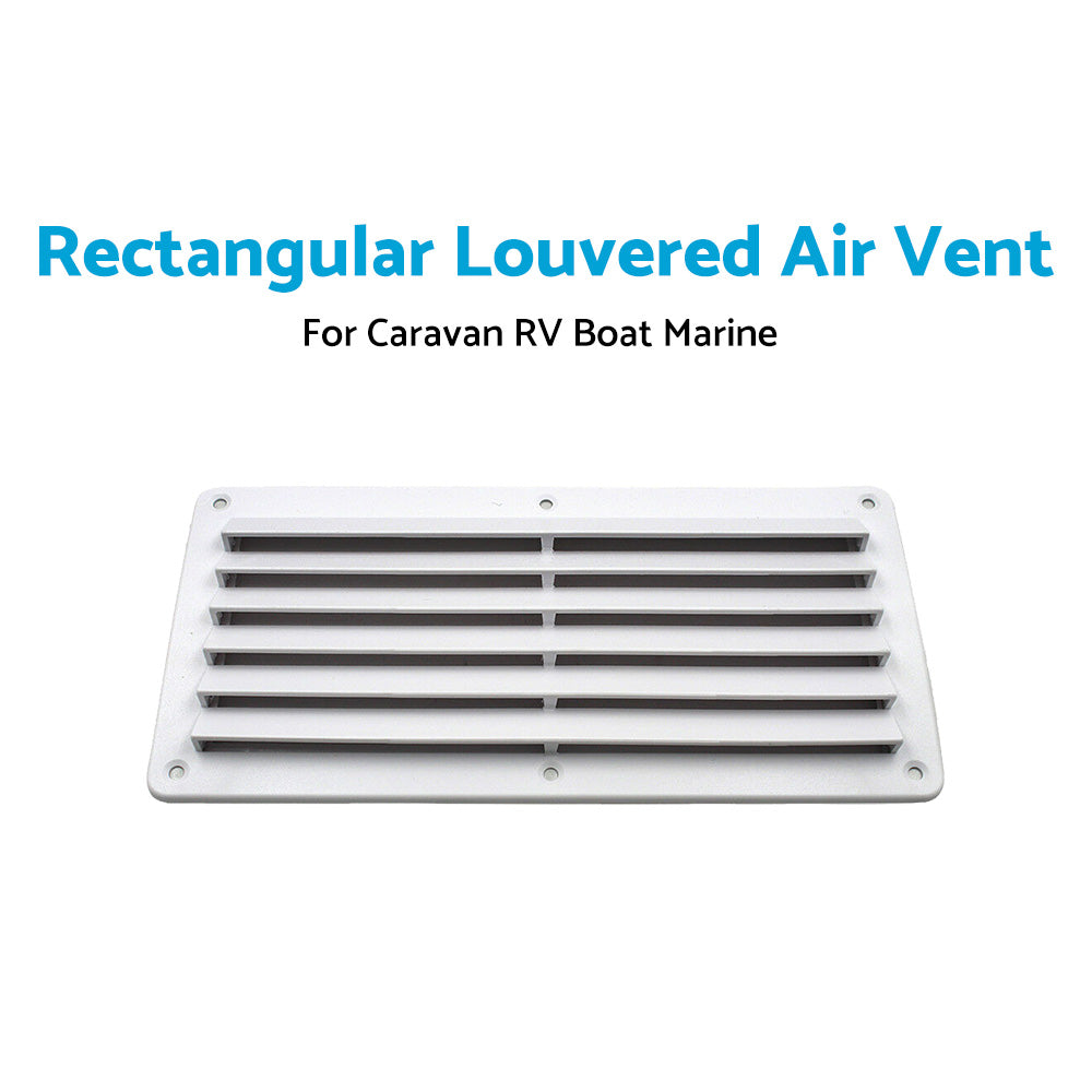 Rectangular Louvered Air Vent or Dent Vent For Caravan RV Boat Marine 260 x 125mm-1