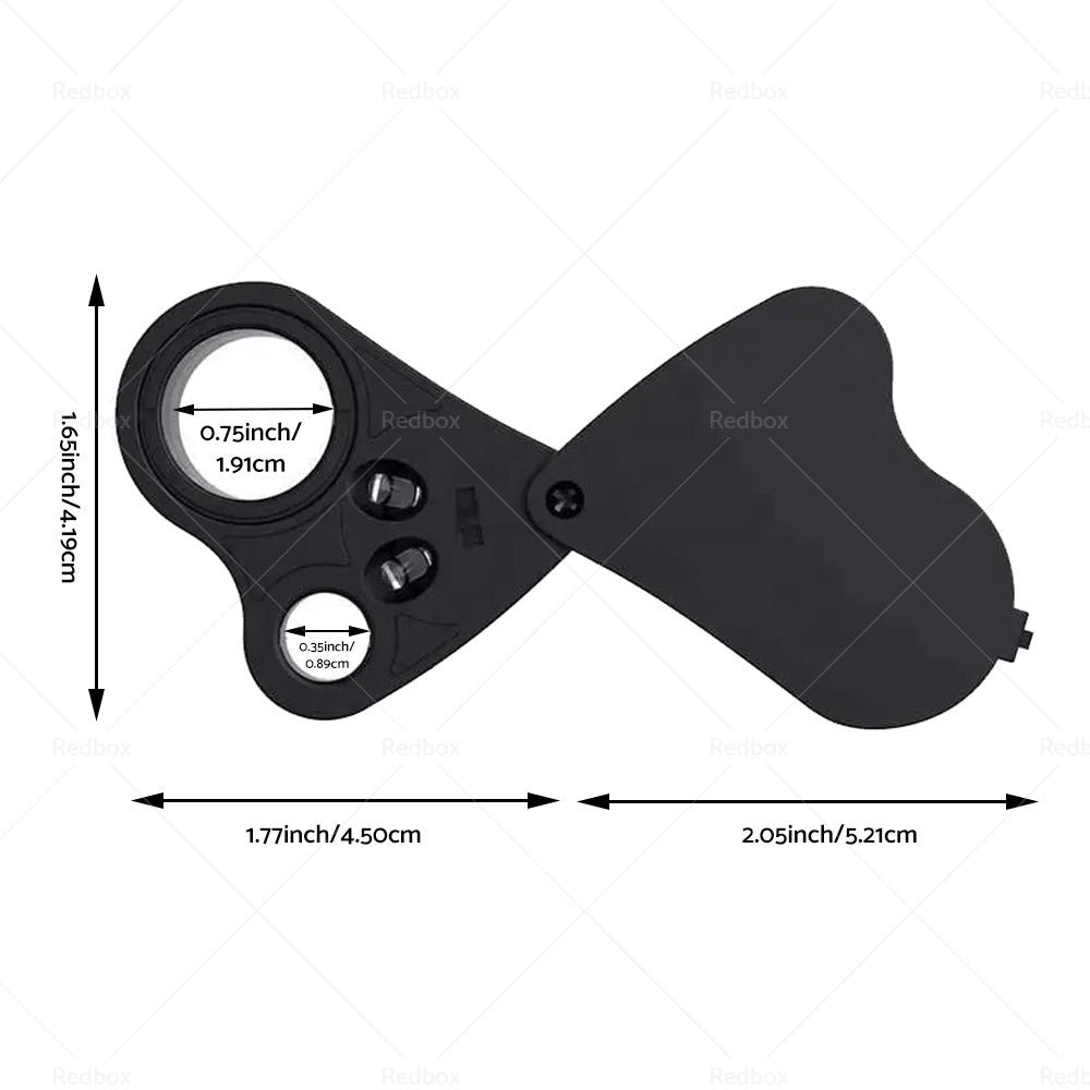 60x30mm Pocket Jeweller’s Eye Loupe Magnifier With LED Light Suitable For Jewelry-2