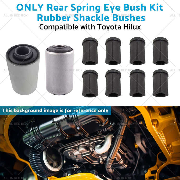 Rear Spring Eye Bush Kit Rubber Shackle Bushes Suitable for 91-04 Toyota Hilux-4