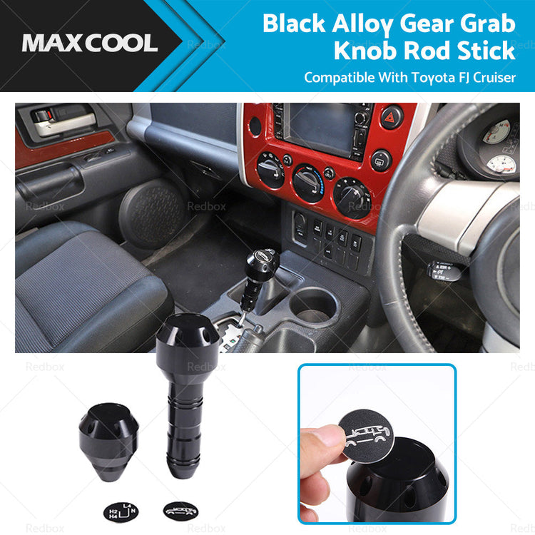 Black Alloy Gear Grab Knob Rod Stick Suitable For Toyota FJ Cruiser 2007-2021-0