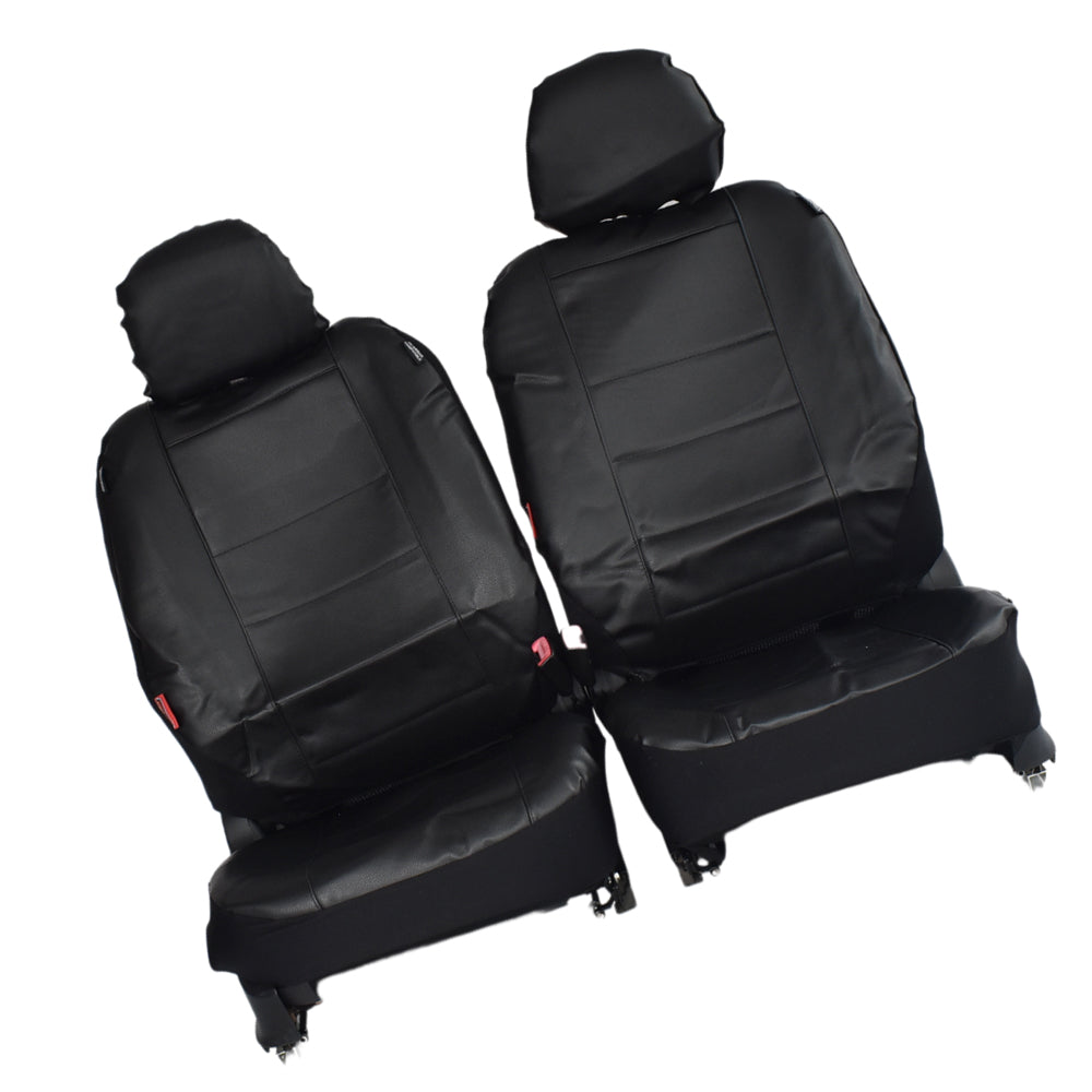 Leather Look Seat Covers Black Suitable For Mazda BT-50 Single Cab 2011-2020-0