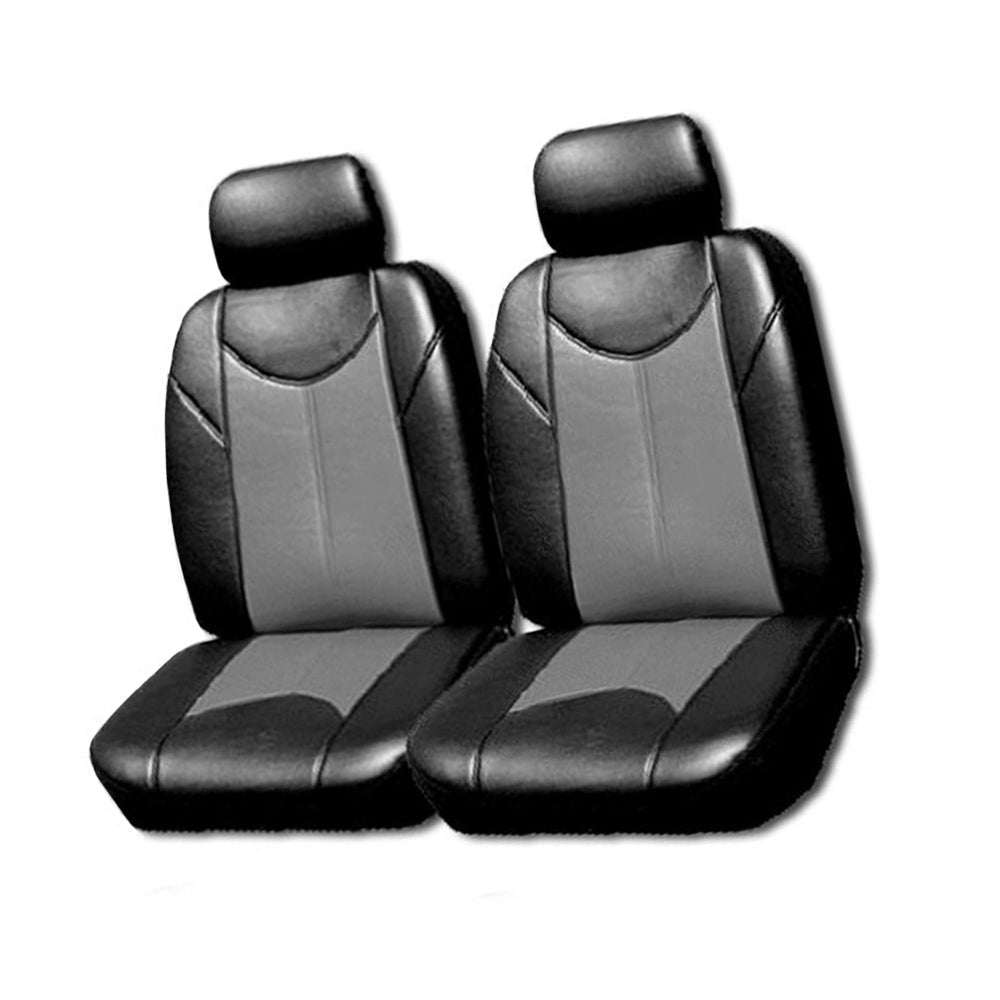 Leather Look Seat Covers Grey Suitable For Mazda BT-50 Single Cab 2011-2020-1