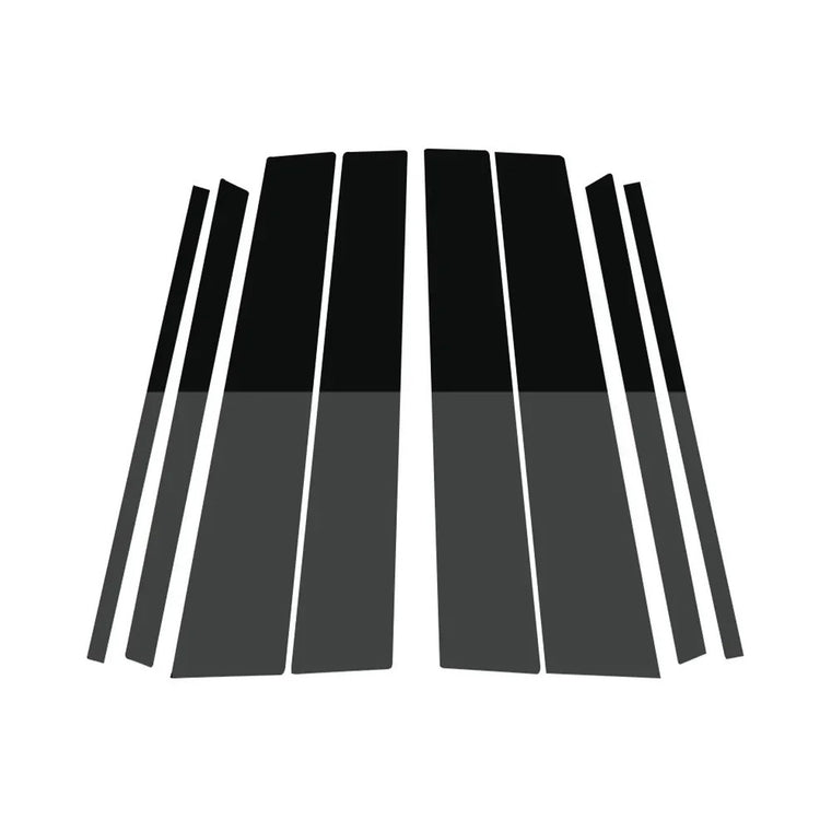 8x Black Pillar Post Cover Trims Suitable For Honda Civic Sedan 2012-2015-0