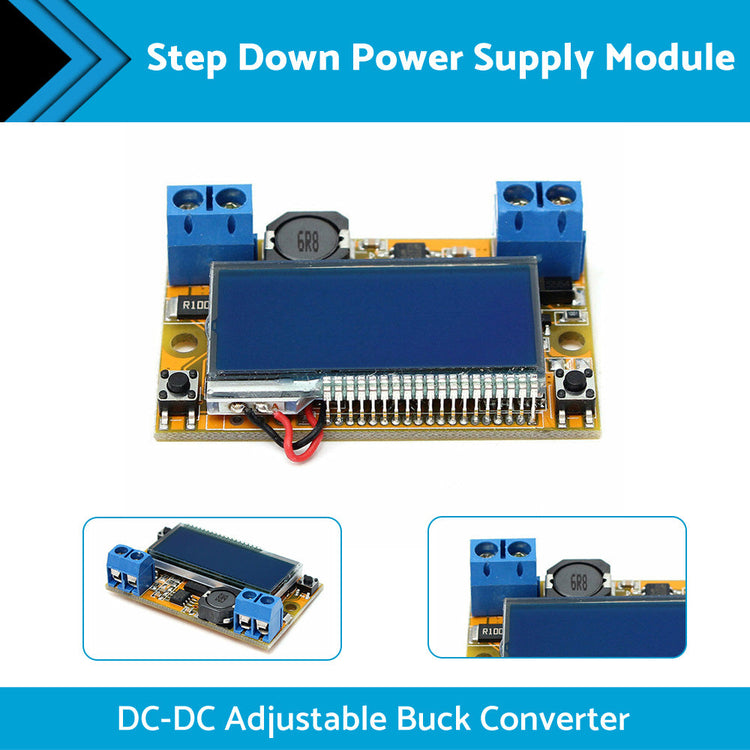 DC-DC Adjustable Buck Converter Step Down Power Supply Module LCD with Shell-0