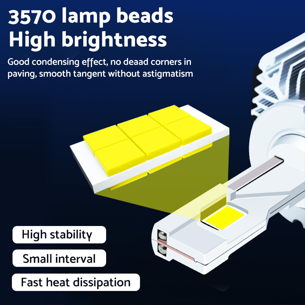 Pair of D2S LED Headlight Bulbs HID Conversion Kit 6000K White Plug  and  Play 90W-3