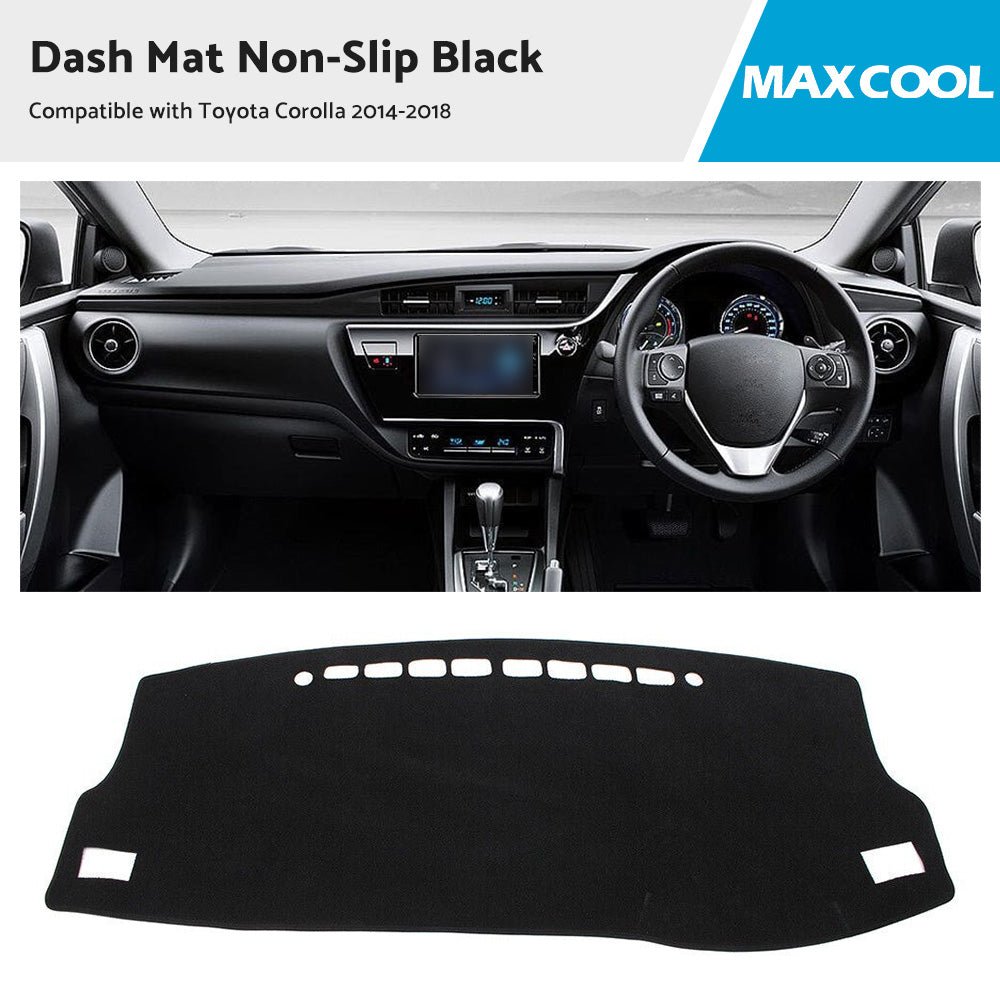 Dash Mat Suitable for Toyota Corolla 2014 - 2018 Hatch Dashboard Cover Black - Frazy's Auto Parts