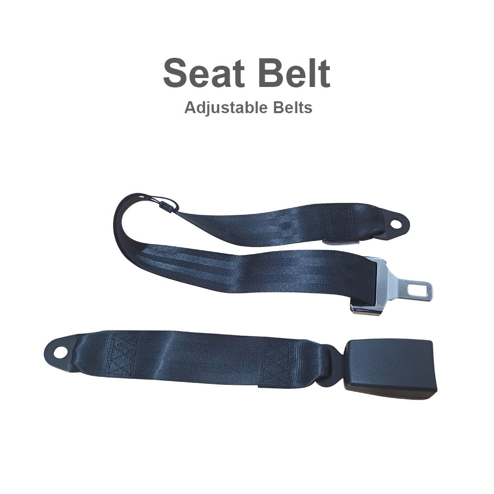 2x 2-Point Retractable Adjustable Lap Sash Seat Belt Strap Suitable For Car & Truck-4