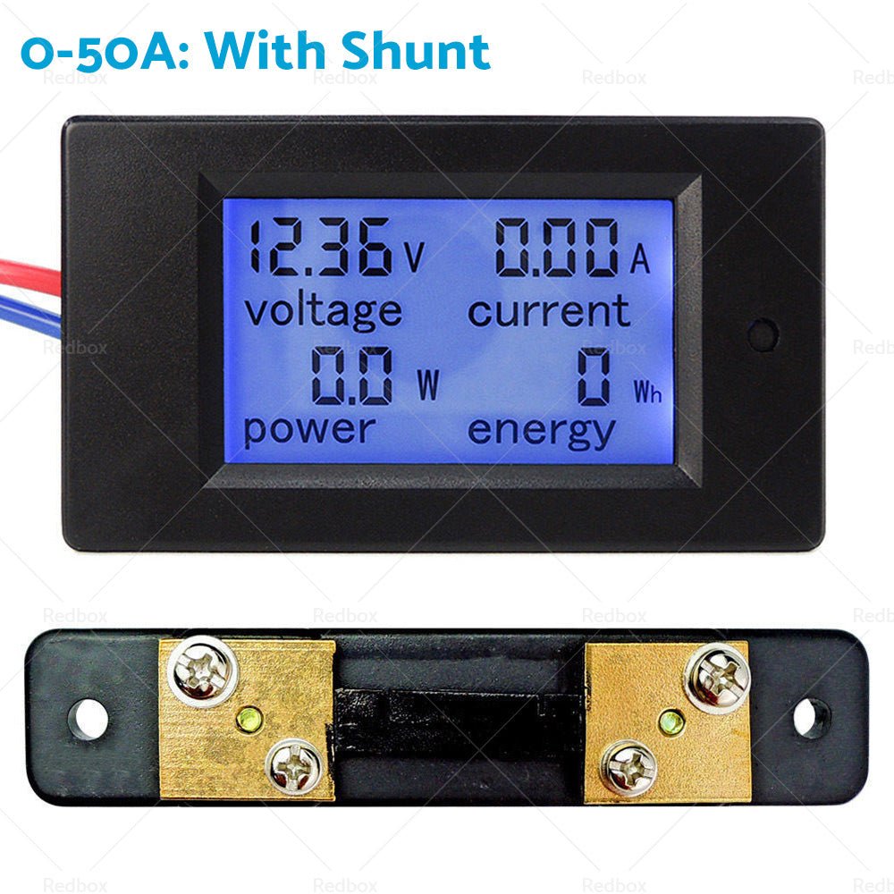 DC 6. 5~100V 20 - 50 - 100A LCD Digital Combo Panel Display Volt Amp Power Watt Meter - Frazy's Auto Parts