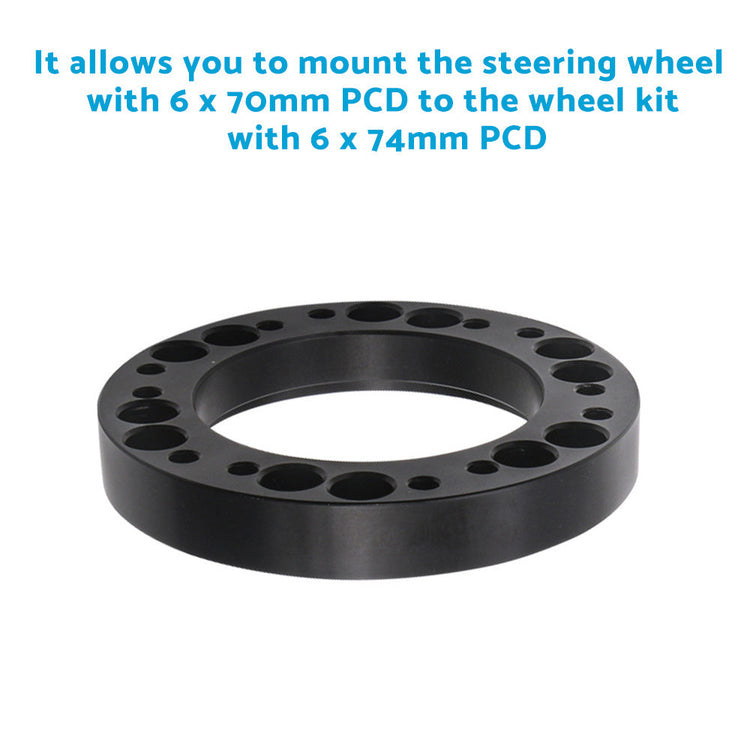 Black Steering Wheel Hub Adapter Spacer Suitable For MOMO to NARDI Quick Release-2