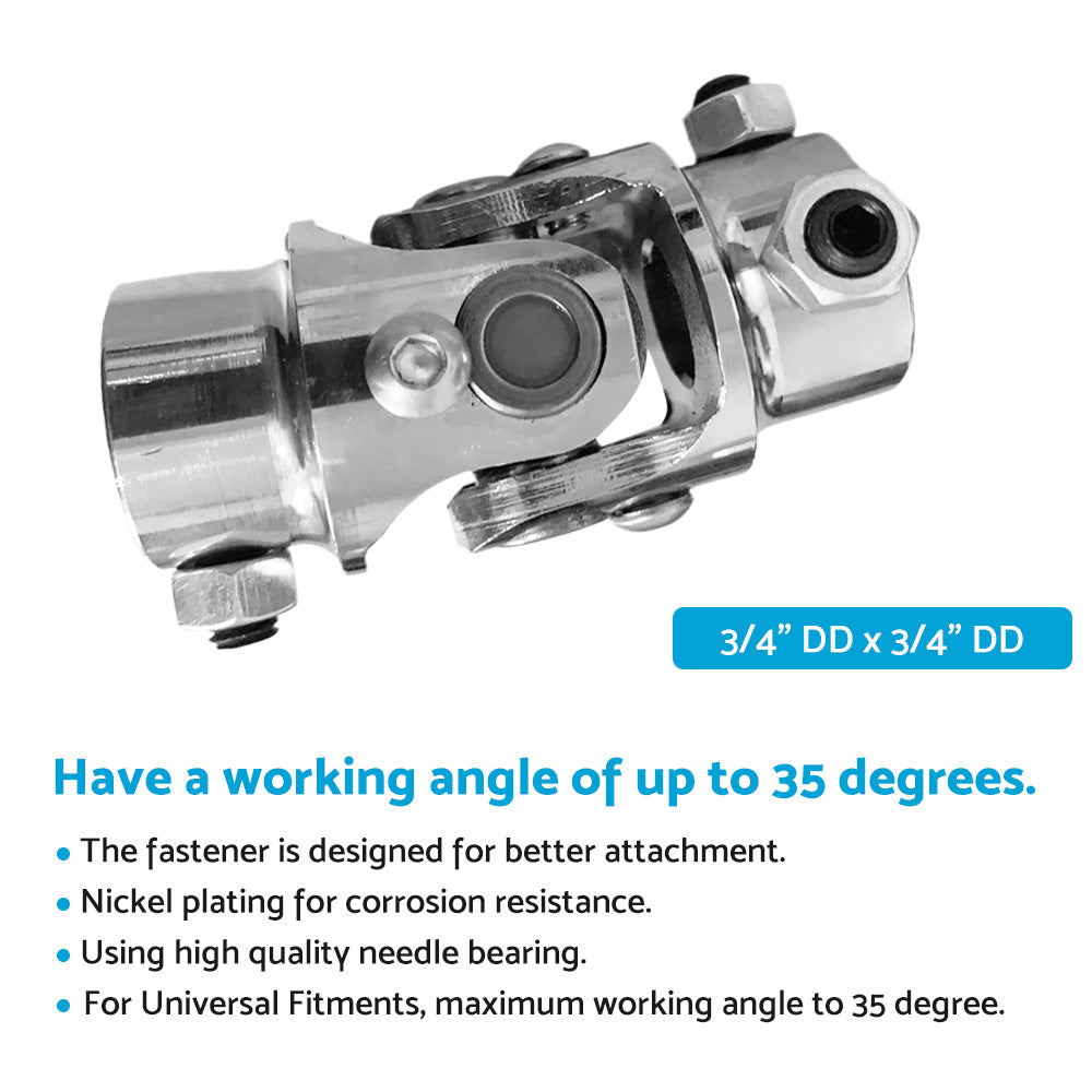 Steering Universal U-Joint 3 or 4 Inch DD To 3 or 4 Inch DD Double D Steel Suitable For Hotrod AU-4