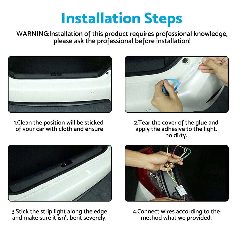 Truck Tailgate LED Strip Bar Reverse Brake Turn Signal Tail Light Waterproof Suitable For Truck-3