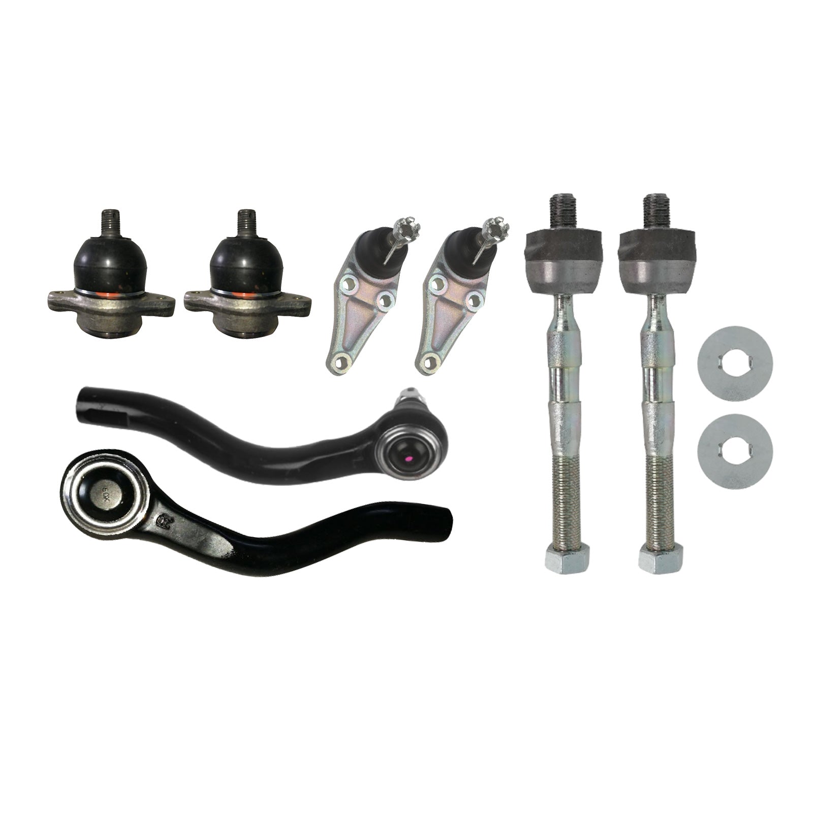 8x Steering Rack Tie Rod Ends With Ball Joints Suitable For Mitsubishi Pajero NM-0